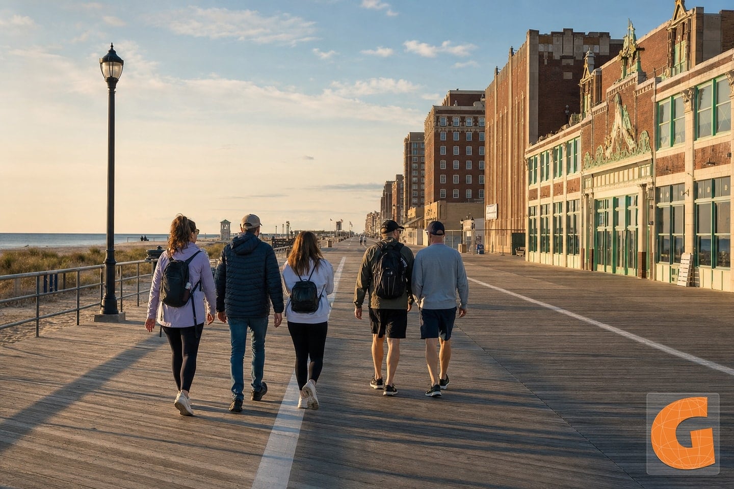 Promenadenrunde von Asbury nach Ocean Grove