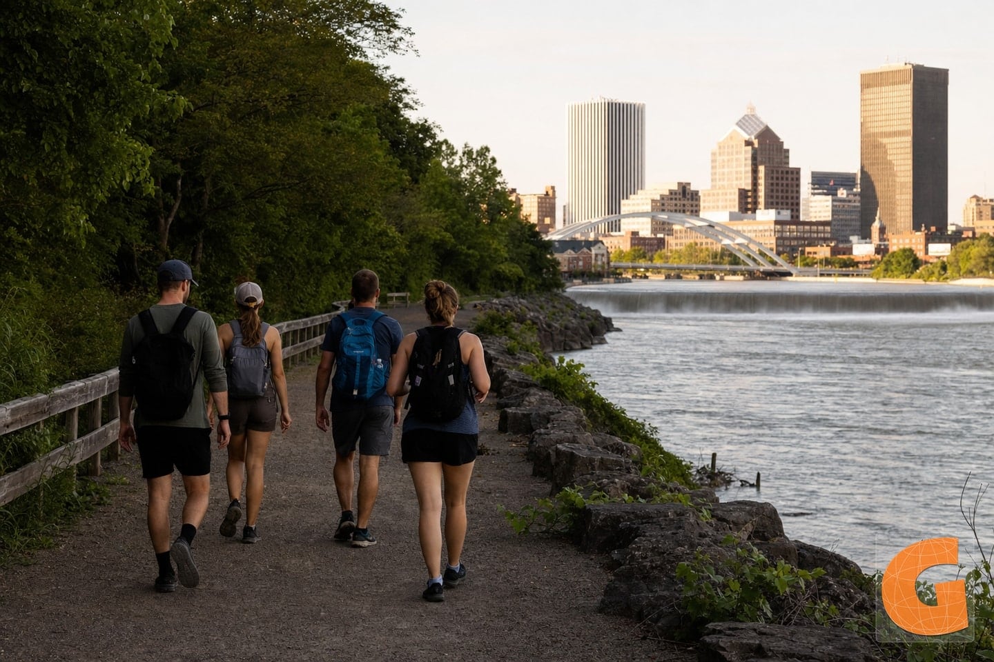Kunst- und Uferloop am Genesee Riverway