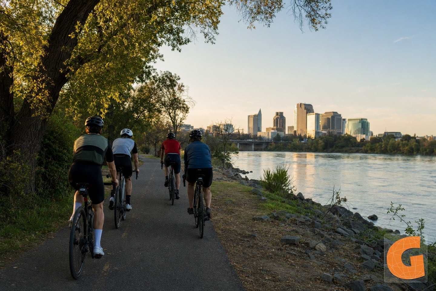 Schleife durch die Parklandschaften am American River