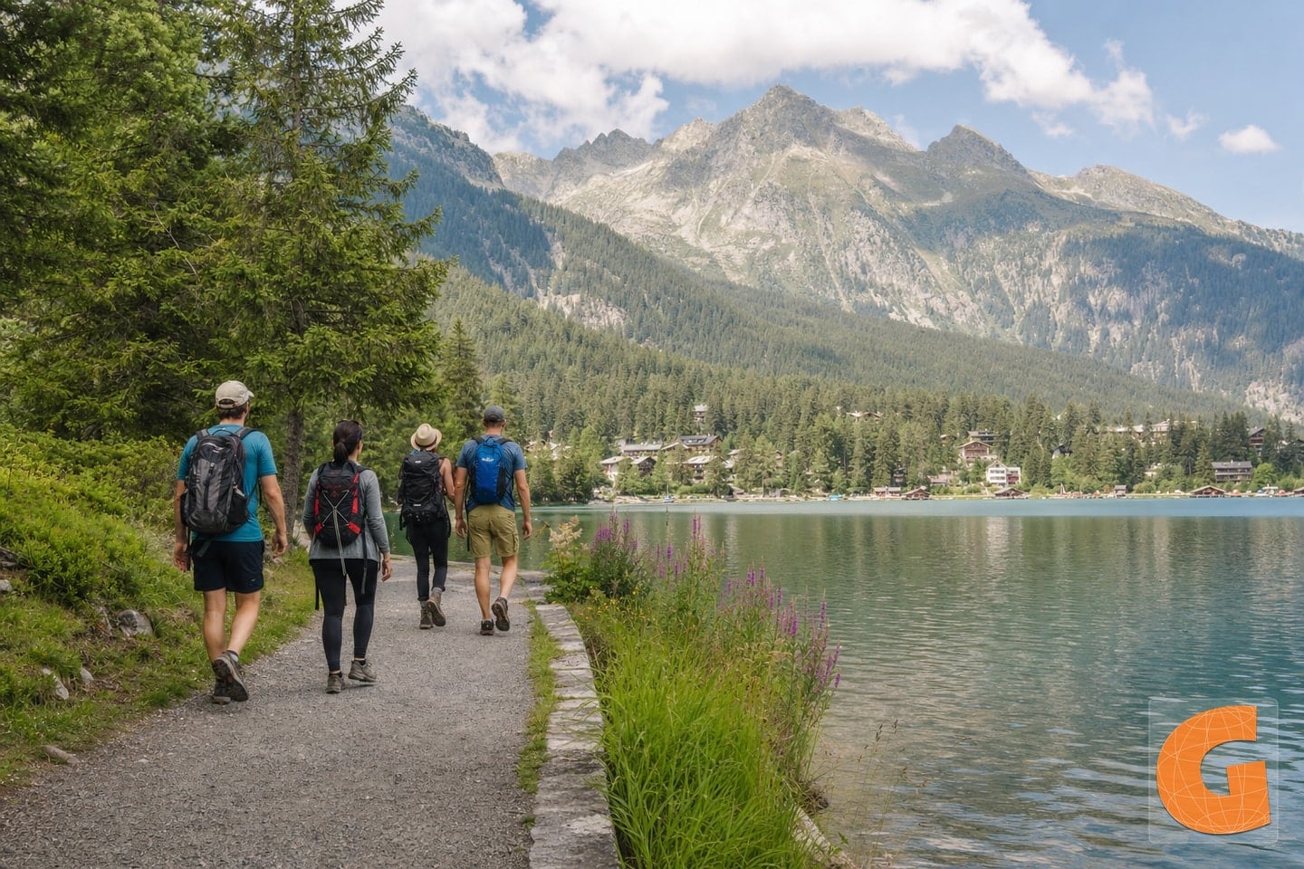 Alpine Ufer-Runde von Champex-Lac