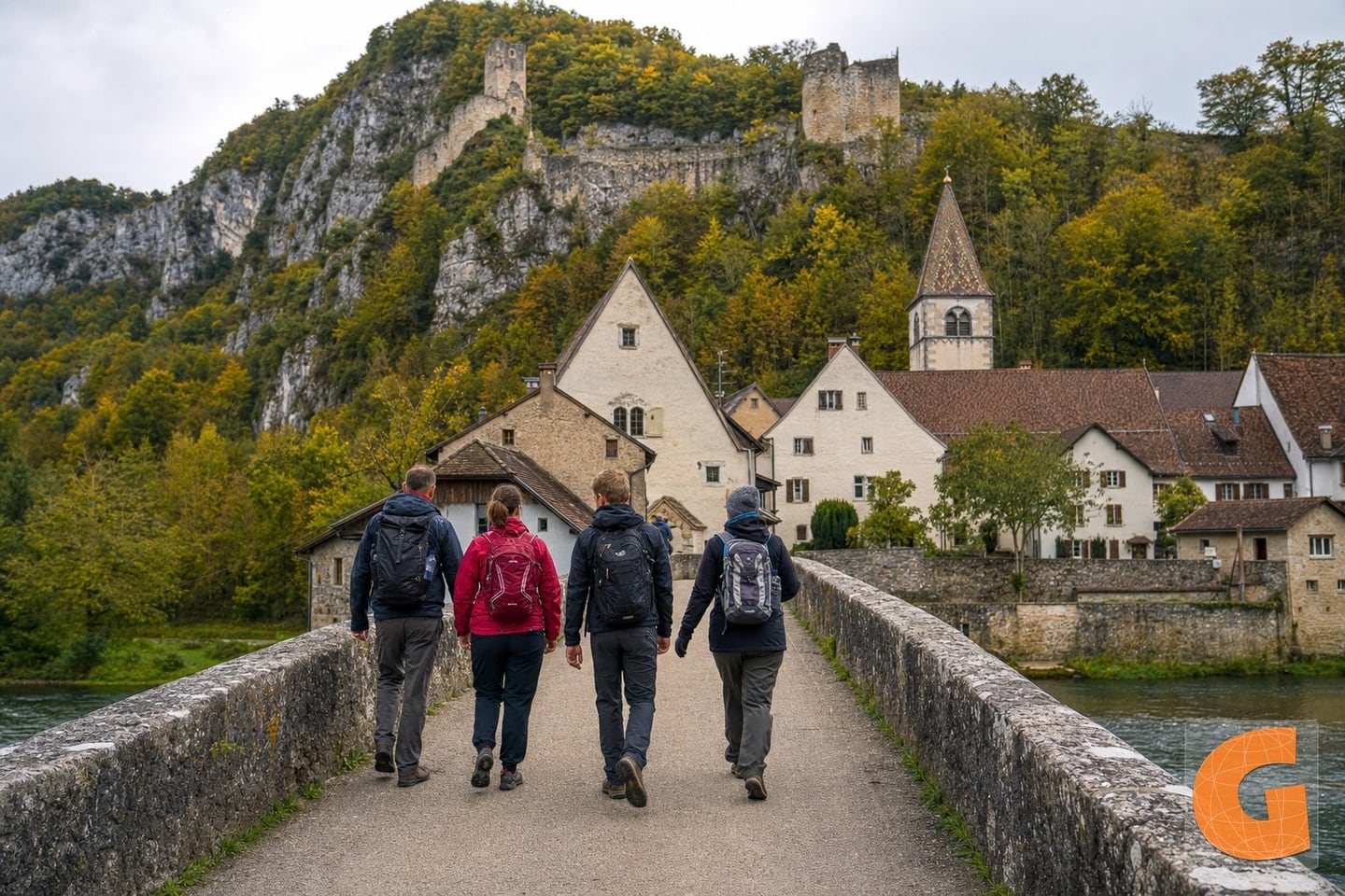 Rundweg durch die mittelalterlichen Tore von Saint-Ursanne und am Doubs