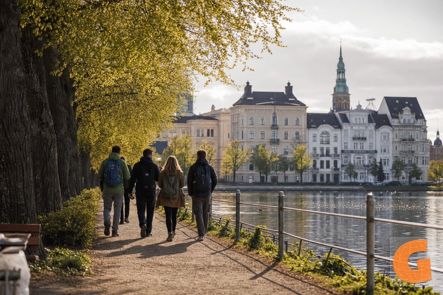 Runde an der Pfaffenteich-Promenade
