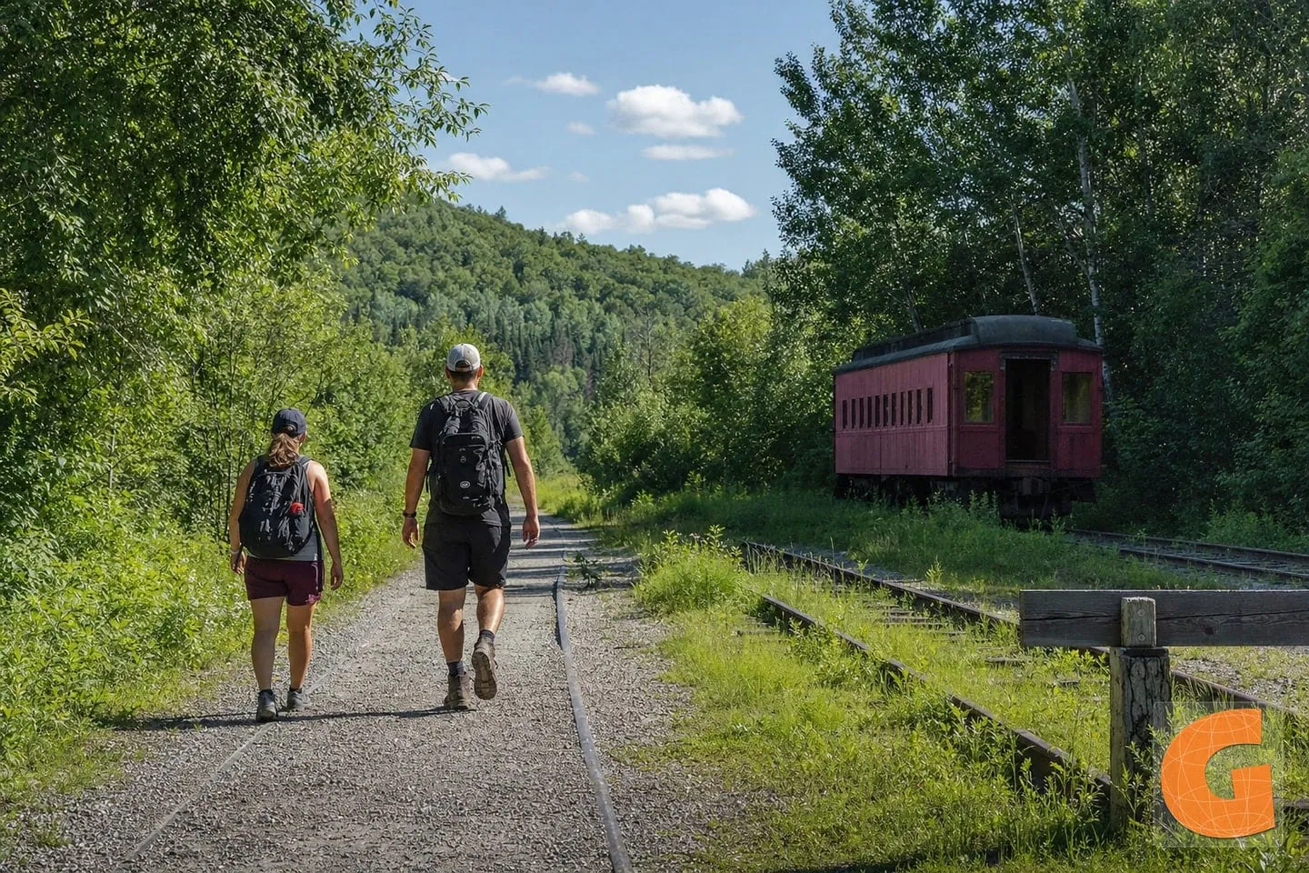 Walking Route on Le P’tit Train du Nord at Labelle