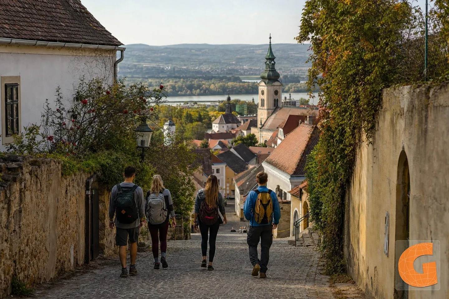 Walking Route in Krems historic centre and vineyard foothills
