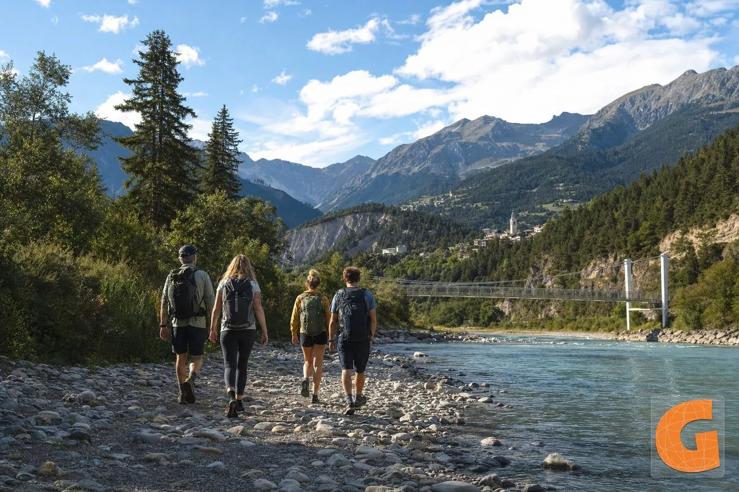 Scuol Engadine Valley: 2.35 km Walk