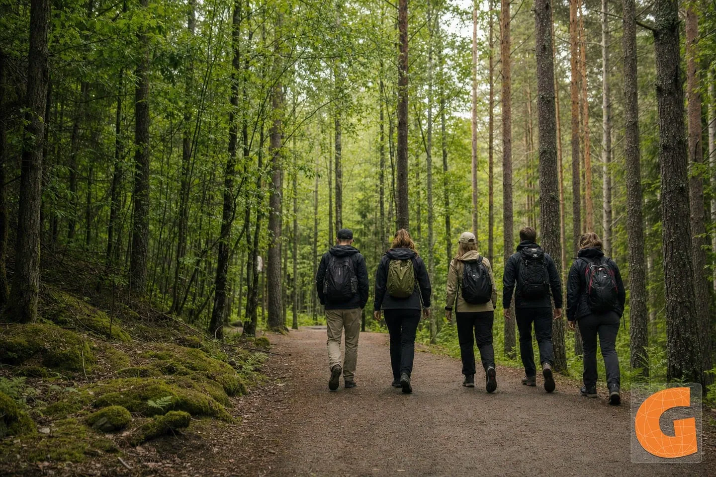 Walking Route in Uppsala Stadsskogen Forest