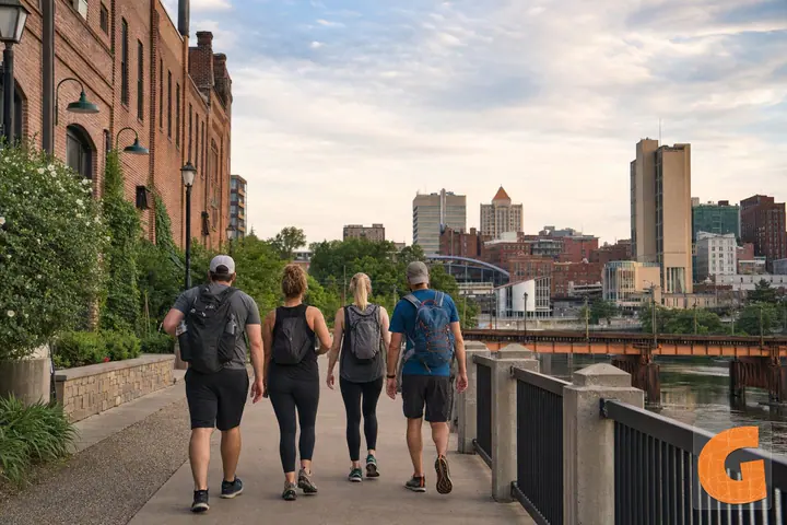 Lynchburg Bluffwalk and Riverfront: 2.21 km Urban Walk
