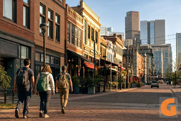 Walking Route in Denver LoDo Historic District