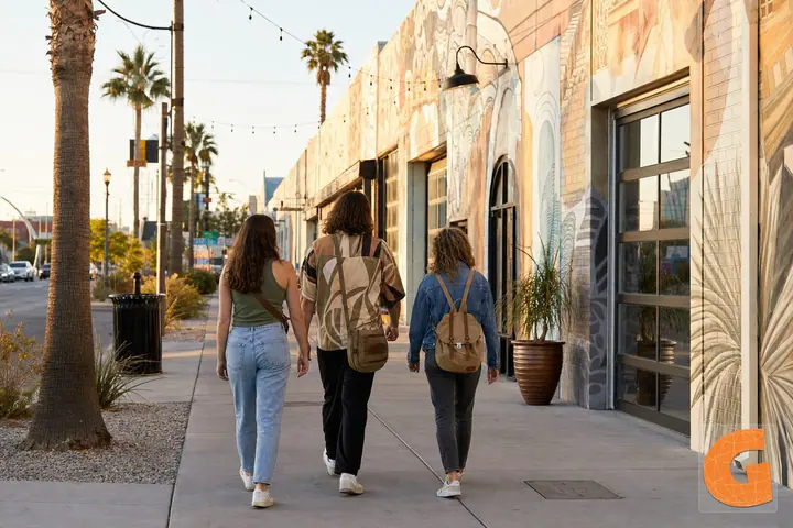 Las Vegas Downtown Arts District Walking Route