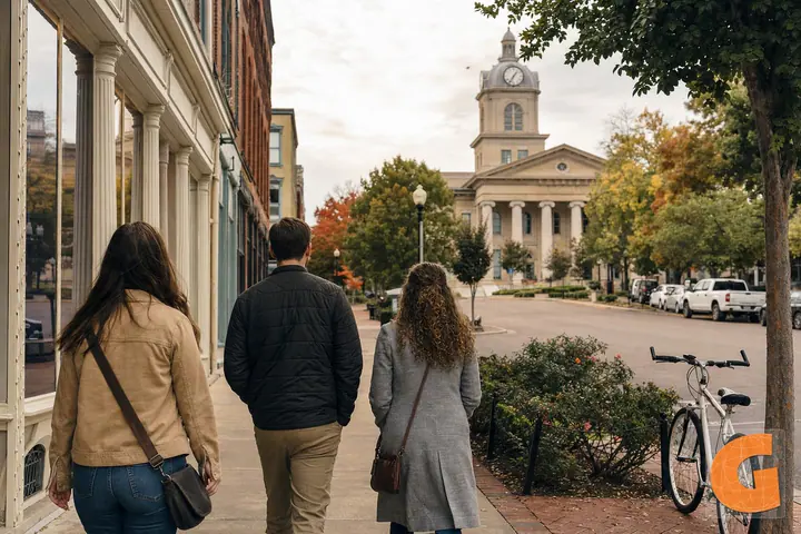 Walking Heritage Loop in Oxford Courthouse Square